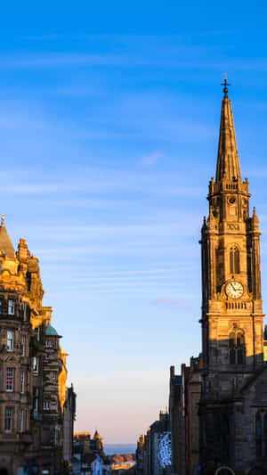 Edinburgh Royal Mile Sunset Wallpaper