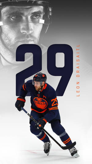 Edmonton Oilers No. 29 Leon Draisaitl Digital Art Wallpaper