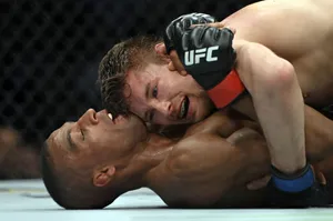 Edson Barboza Tackled To The Ground Wallpaper