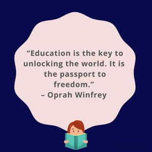 Education Keyto Unlocking World Quote Wallpaper
