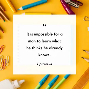Education Quote Epictetus Learning Concept Wallpaper