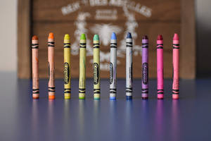 Educational Assorted Crayons Wallpaper