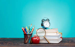 Educational School Supplies Wallpaper