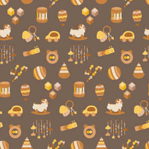 Educational Toys Pattern Background Wallpaper