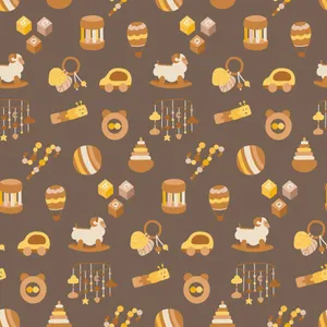 Educational Toys Pattern Background Wallpaper