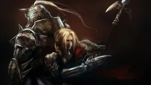 Edward Elric - The Fullmetal Alchemist In Action Wallpaper