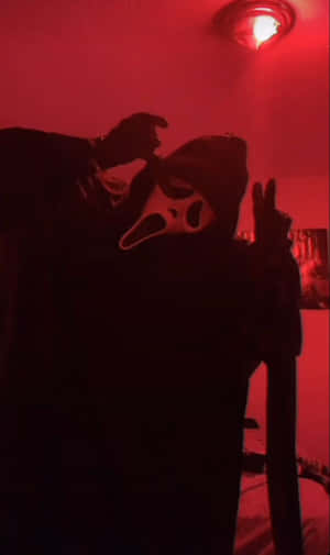 Eerie Ghostface In The Shadows Wallpaper