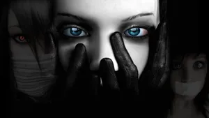 Eerie Night In Dark Forest Wallpaper