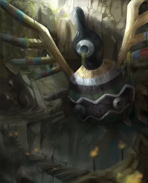 Eerie Sigilyph Graphic Wallpaper