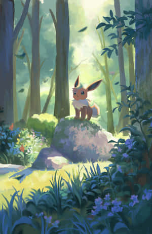 Eevee Forest Sunbeam Wallpaper