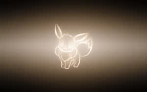 Eevee Illuminated Outline Pokemon Art Wallpaper