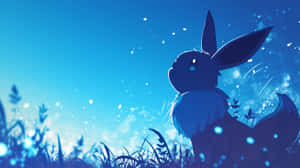 Eevee In Mystical Blue Glow Wallpaper