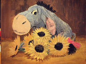 Eeyore Sunflower Art Wallpaper