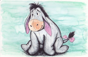 Eeyore Watercolor Art Wallpaper