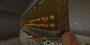 Efficient Slime Farm In Minecraft Wallpaper