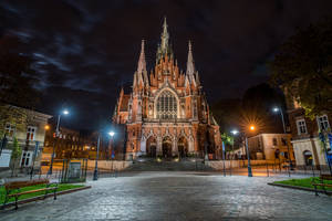 Eglise Saint-joseph Church In Krakow Poland Wallpaper