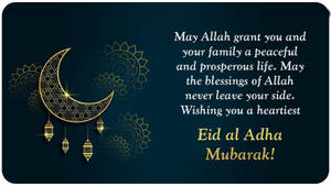 Eid-ul-adha Mubarak Peace And Prosperity Wallpaper