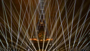Eiffel Tower Olympic Rings Night Lights Wallpaper