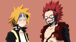 Eijiro Kirishima And Denki Kaminari Minimalist Wallpaper