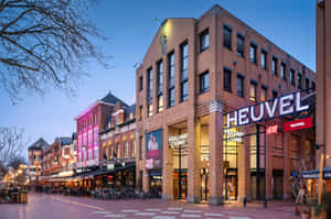 Eindhoven City Center Dusk Wallpaper