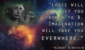 Einstein Imagination Quote Cosmos Wallpaper