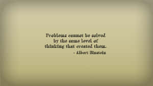 Einstein Quoteon Problem Solving Wallpaper