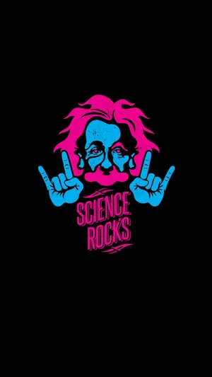 Einstein Science Rocks Artwork Wallpaper
