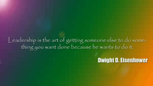 Eisenhower Leadership Quote Background Wallpaper