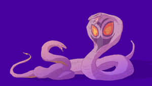 Ekans And Arbok On Bluish-purple Background Wallpaper