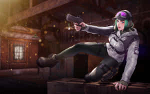 Ela R6: Stealthy Warrior In Action Wallpaper