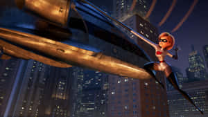 Elastigirl_ Action_ Heroine_ Night_ Scene Wallpaper