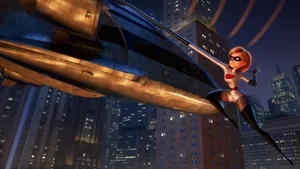 Elastigirl_ Action_ Heroine_ Night_ Scene Wallpaper