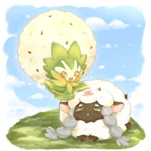 Eldegoss With Wooloo Wallpaper