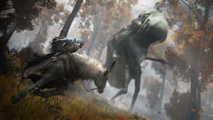 Elden Ring Horseback Combat Wallpaper