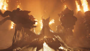 Elder Dragon Fiery Battle Wallpaper