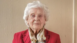 Elderly Woman With Scarf Wallpaper