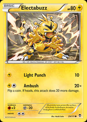 Electabuzz Card With Thunder Wallpaper