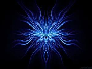 Electric Blue Energy Art Wallpaper