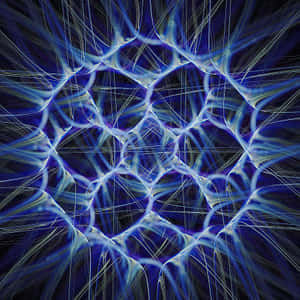 Electric Blue Illusions Wallpaper