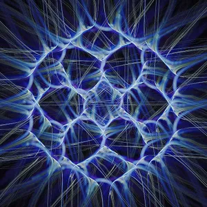 Electric Blue Illusions Wallpaper