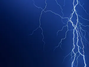 Electric Blue Lightning Wallpaper