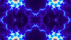 Electric_ Blue_ Mandala_ Pattern Wallpaper