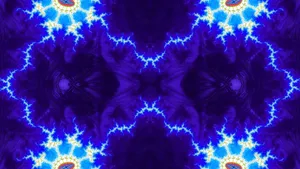 Electric_ Blue_ Mandala_ Pattern Wallpaper