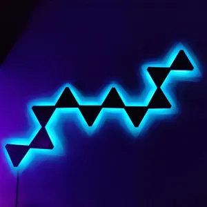 Electric Blue Neon Light Art Wallpaper