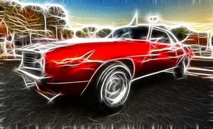 Electric Dreams Muscle Car Wallpaper