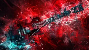 Electric Guitar Abstract Art Wallpaper