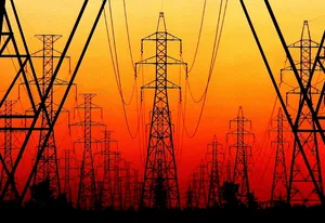 Electric Posts And Sunset Wallpaper