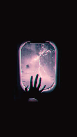 Electric Storm Window Glitch Aesthetic.jpg Wallpaper