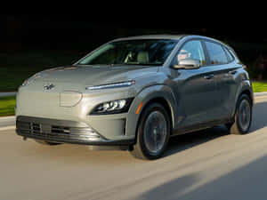 Electric Vehicle Charging Station At Sunset Wallpaper