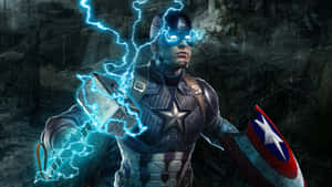 Electrified Captain America Artwork Wallpaper